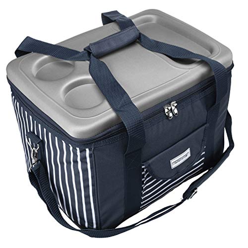 anndora Kühltasche XL blau weiß gestreift 40 L – Kühlbox Isoliertasche Picknicktasche - 6