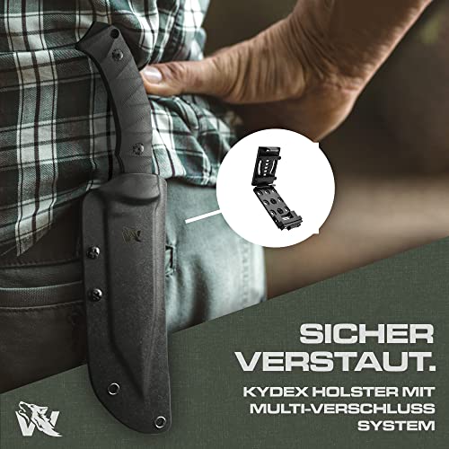 Wolfgangs Outdoor Tanto Messer mit Kydex Stück 440C Stahl gefertigt – Extra scharfes Survival Messer - 3