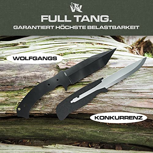 Wolfgangs Outdoor Tanto Messer mit Kydex Stück 440C Stahl gefertigt – Extra scharfes Survival Messer - 6