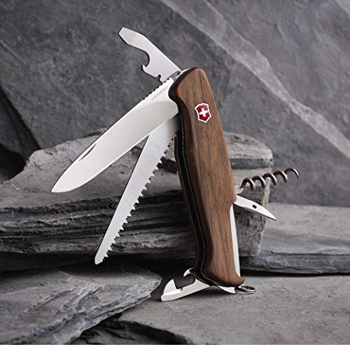 Victorinox Holz Taschenmesser Ranger Wood 55 (10 Funktionen, Feststellklinge, Schraubendreher) - 6