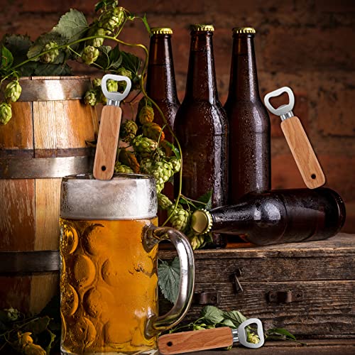 OurLeeme Holzgriff Bier Flaschenöffner Tragbare Durable Naturholz Flaschenöffner Großes Geschenk für Männer (10 PCS) - 6