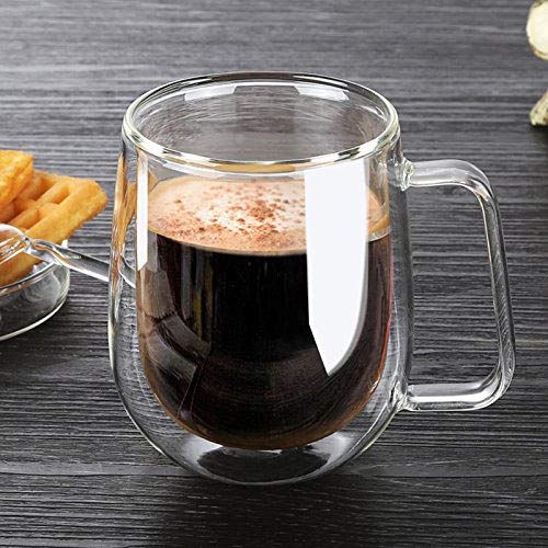 Vicloon Cafissimo Espresso Latte Glastassen,Doppelwandig Kaffee- Tee-Glas,Macchiato Tassenset Glas (6PCS) - 7
