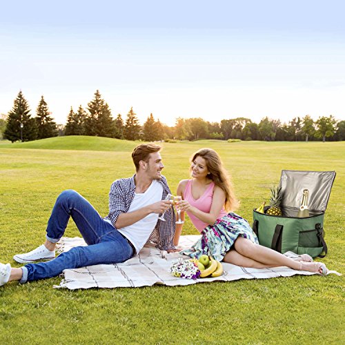 Goods & Gadgets Große 45 Liter isolierte Picknick-Tasche XXL Isotasche Kühltasche für Camping Reisen Urlaub - 5