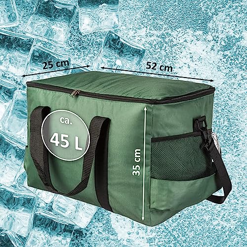 Goods & Gadgets Große 45 Liter isolierte Picknick-Tasche XXL Isotasche Kühltasche für Camping Reisen Urlaub - 6
