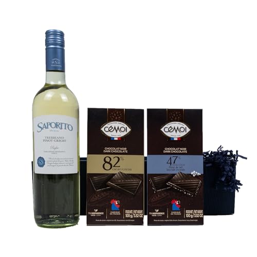 Geschenk-Set Himmlische Verführung Italienischer Weißwein & Französische Schokoladen in Präsentverpackung trocken (1 x 0.75 l) - 2