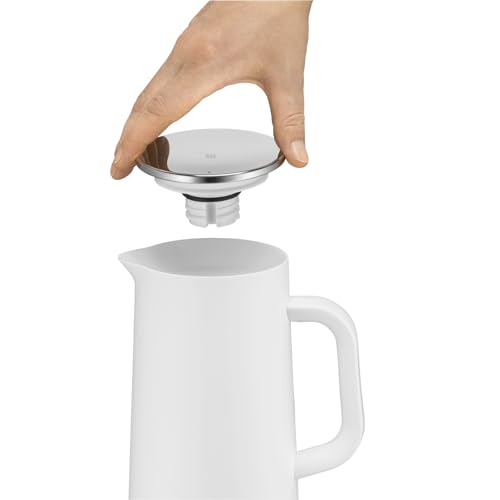 WMF Isolierkanne Thermoskanne Impulse, 1,0 l, für Kaffee oder Tee Drehverschluss hält Getränke 24h kalt und warm, weiß - 8