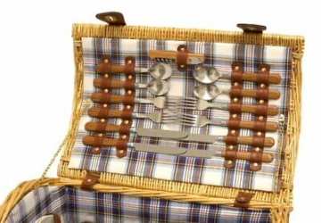 Weiden Picknickkorb 'Stretford' für 4 Personen mit Zubehör - Die Ideale